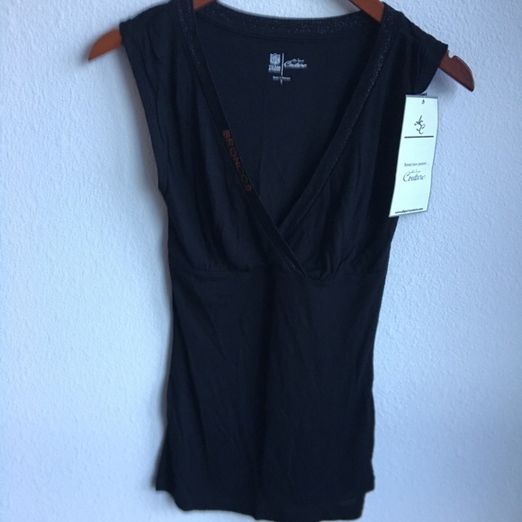NWT NFL Black Dazzled Denver Broncos Tank Small - Picture 1 of 6